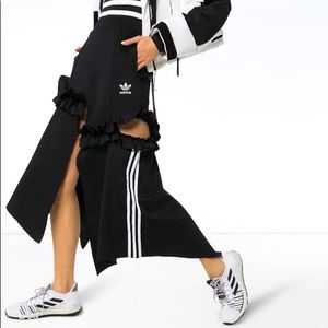 NEW Adidas X J KOO asymmetrical midi skirt size L